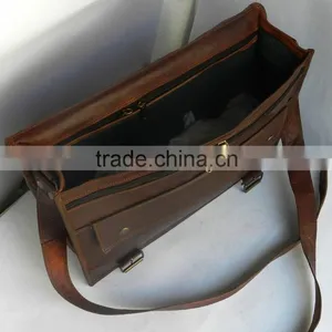 Real Leather Hand Made Cross Body Leather Messenger Bags Padded in Wholsale thumbnail-2