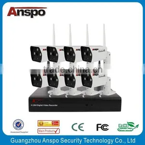 Anspo Hot Sale Cctv Security Recording System Ip68 Outdoor Camera 8ch Wifi Nvr Kit thumbnail-1