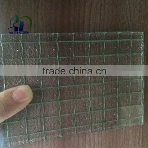 6mm Safety Mesh Wired Clear Glass, Wired Glass Pattern Glass,wire Mesh Security Glass thumbnail-2