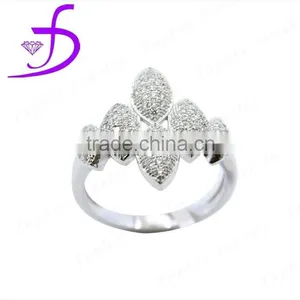 China Factory Direct Sale Rhodium Plated 925 Italian Silver Ring thumbnail-1