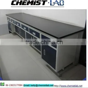 Heavy Duty Steel Physical Lab Work Table With Full Height Drawers & Epoxy Resin Top thumbnail-3