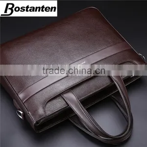 Business Brown Leather Men Briefcase Messenger Hand Bags Fashion thumbnail-4