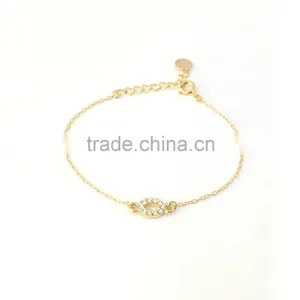 Tiny Women Rhinestone Charm Bracelet Custom Charm Bracelet thumbnail-1