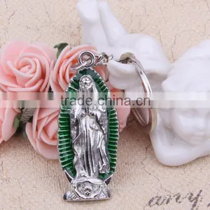 2016 New Design Key Chain Ring Custom Key Holder Our Lady of Guadalupe Metal Cross Key Chain Split Key Ring Clip Wholesale thumbnail-5