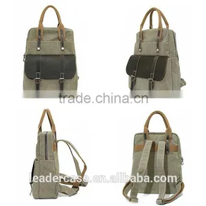 Vintage College Laptop Canvas Backpack Bags thumbnail-1