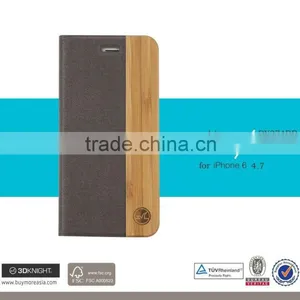 New Arrival High Quality PU Leather Cover for IPhone 6 Leather Flip Wallet Case Wood thumbnail-6