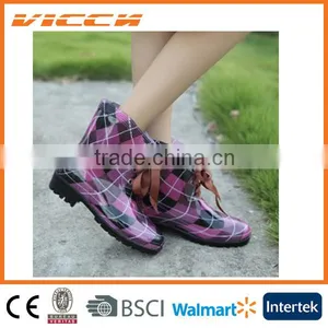 Shiny Short Ankle Pvc Transparent Rain Boots thumbnail-1
