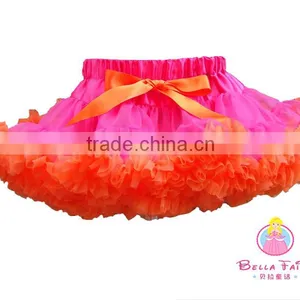 Romantic Tutu Fluffy Tutu Skirt With Ribbon for Kids Satin Tutus Skirt thumbnail-4