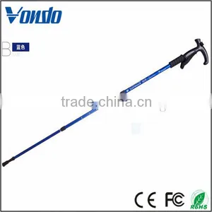 Hot Popular T Handle Alpenstock Mountaineering Three Sections Walking Sticks thumbnail-5