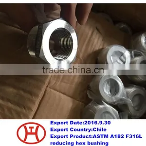 ASTM A182 F316L Reducing Hex Bushing thumbnail-1