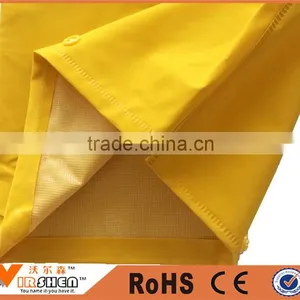 Profession OEM Beautiful Yellow Polyester Raincoats Long Sleeve Waterproof Rain Coats for Promotion thumbnail-4