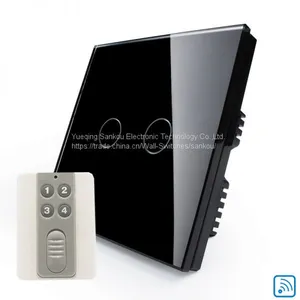 UK RF 433.92MHz315MHz 2gang Touch Switch With Remote Controller thumbnail-5