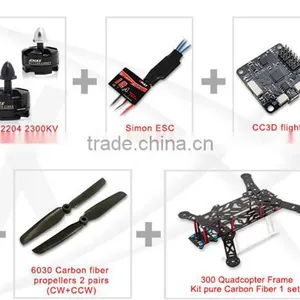 FPV Quadcopter Transformer 300 Carbon Fiber Frame Combo CC3D MT2204 12A ESC thumbnail-1