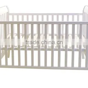 New Zealand Pine White Wooden Hospital Baby Cot Bed Prices thumbnail-1