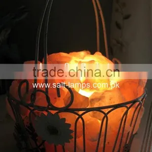 Metal Salt Lamp Basket/Feng Shui Salt Lamps/Iron Basket Salt Lamp/Metal Fire Basket thumbnail-2