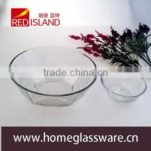 2016 Wholesale Hight White Glass Bowl ,Soccer Shaped Salad Glass Bowl, thumbnail-3