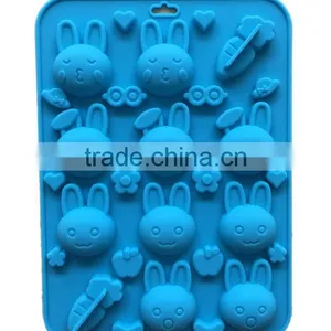 Rabbit Carrot Silicone Chocolate Candy Cookie Soap Mold Fun Maker thumbnail-1