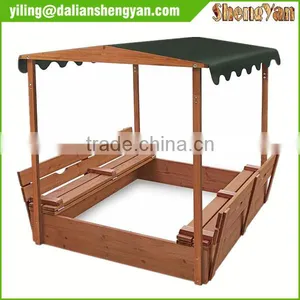 Kids Sandbox With Canopy and Two Bench Seats thumbnail-3