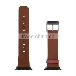 Quality Guaranteed Make To Order Imported Leather Fake Leather Watch Strap For Apple Watch Band thumbnail-1