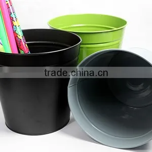 Metal Iron Round Waste Bin For Home thumbnail-2