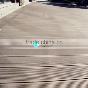 145*23 Anti-slip WPC Grooved Decking for Garden thumbnail-3