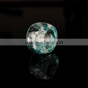 Colorful Clear Glass Resin Band Real Dried Flower Finger Ring thumbnail-2
