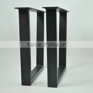 Black Powder Coated Trapezoid Metal Industrial Table Feet,furniture Metal Leg thumbnail-2