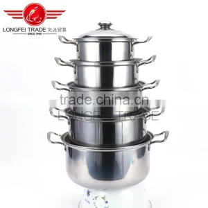 2016 5pcs Multi-purpose Stainless Steel Casserole Set Cooking Pot Cookware Set thumbnail-1