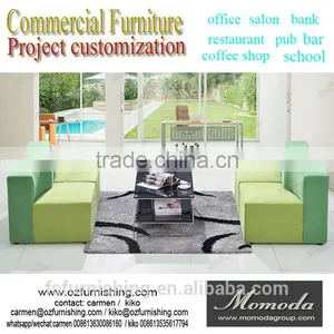 Mustard Green Modern Simple on Sale Hallway Lobby Fabric Sofa High Fashion Project Furniture Office Living Room Sofa thumbnail-1