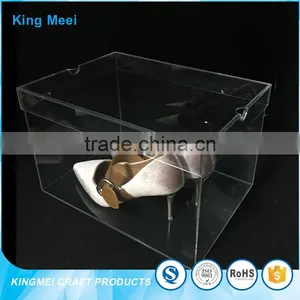 2017 Oem Custom Acrylic Storage With Lid Shoe Box thumbnail-5