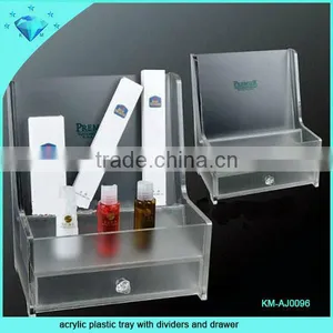 Acrylic Plastic Tray With Dividers and Drawer thumbnail-1