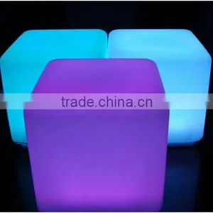 LED Cube Chair 40cm Pink Color KDP-ES003 thumbnail-1
