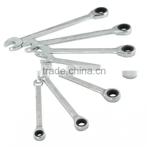 7PCS/set Chrome Vanadium Ratchet Wrench Set, Spanner Set CRV Grear Wrench thumbnail-4