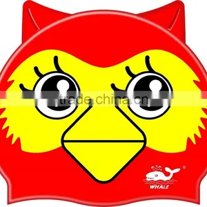 Waterproof Kids Swim Caps Love Animal Swimming Caps Silicone Swim Hat for Chirdren thumbnail-2