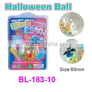 Plastic Bouncing Glitter Halloween Balls thumbnail-1