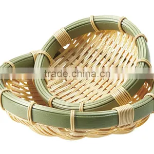 Plastic Round Deep Bamboo Tray Strainer Deep Bon Zaru Bamboo Tray Edamame Tray thumbnail-1