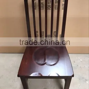 Natural Wood Modern Chair Furniture Cafe Dining Table Chair thumbnail-5