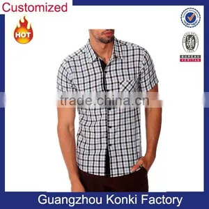 Something Strong Men's Blue Plaid Cotton Shirt thumbnail-1