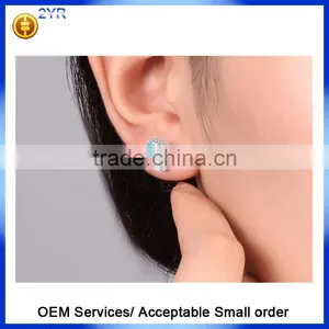 Factory Price Good Quality Halo Designs Earring 925 Sterling Silver AAA Clear CZ Stud Earrings thumbnail-4