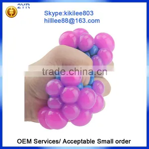 6.5cm Anti Stress Face Reliever Grape Ball Autism Mood Squeeze Relief Healthy Toy Anit Stress Ball thumbnail-1