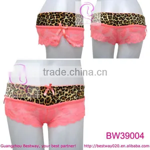 Ladies Fashion Cute Leopard & Lace Short Panties Very Sexy Hot Sale thumbnail-1