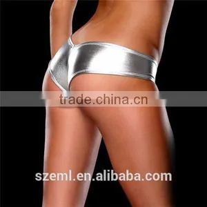 European Wholesale Mature Ladies Sexy Hot Patent Leather Pants Sexy Leather Lingerie thumbnail-5