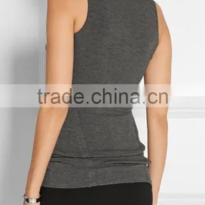 Strech Dark Gray Sports Vest Wholesale China thumbnail-2