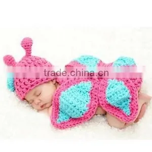2015 Winter Hot Coming Butterfly Knitted Clothes Warm Cute Infant Newborn Crochrt Outfits thumbnail-1