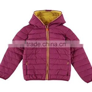100% Polyester, Taffeta, Unisex Baby High Relecflective Hooded Down Touch Quilted Padding Jacket With Vislon Zipper thumbnail-1