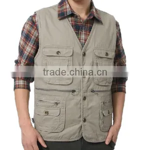 2015 Wholesale Portable Spring Man's Multi Pocket Vest thumbnail-2