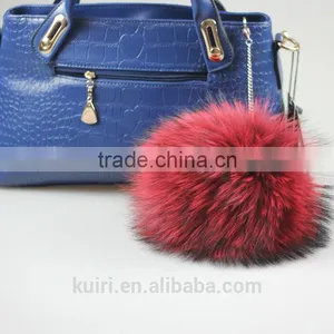 Hot Sales Genuine Raccoon Fur Pom Poms Fur Balls DIY for Children Knitted Cap Gloves Keychain Beanies Jewelry Accessories thumbnail-2