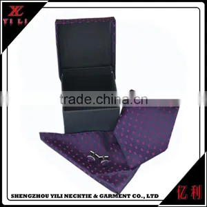 High Quality Silk Cheap Tie Cufflink Handkerchief thumbnail-1