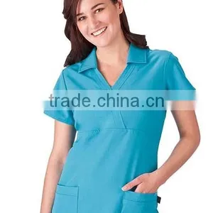 Body Fit Mock Wrap Hospital Staff Uniform thumbnail-2