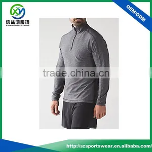 Grey Color 100% Polyester Men Breathable Muscle Fit Hoodie Plain Jacket,gym Wear thumbnail-1